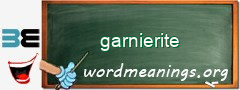 WordMeaning blackboard for garnierite